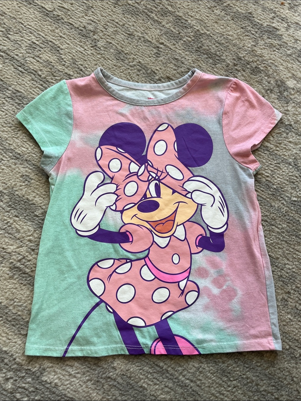 Disney Minnie Mouse Pink, Mint & Purple Tie-Dye Short Sleeve Tee